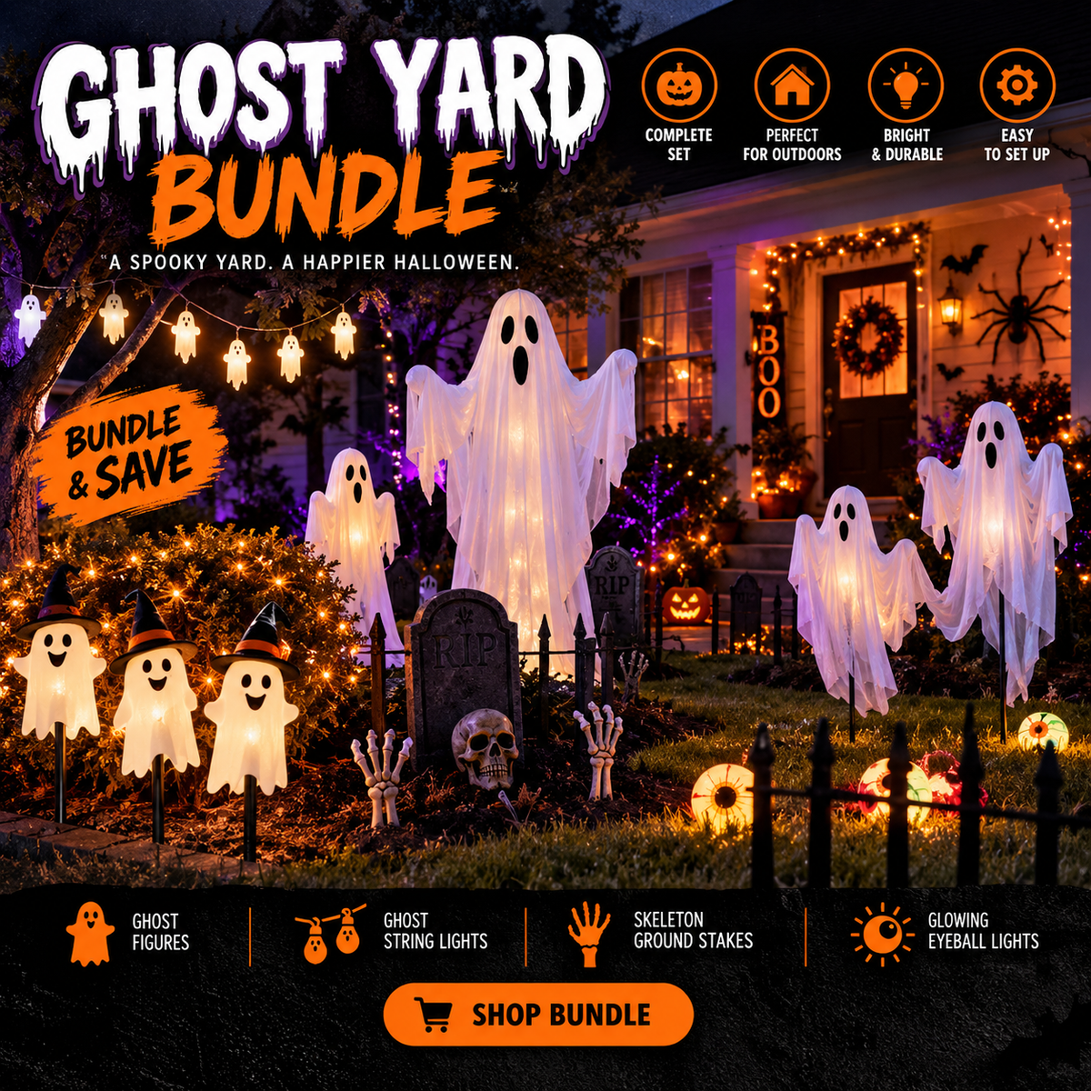 Ghost yard Halloween Bundle