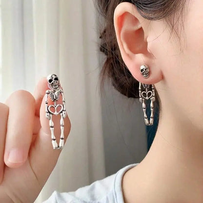 Halloween Earrings Skeleton for Women, Spooky Skull Ideal for Trick or Treat Night Halloween Party Cosplay