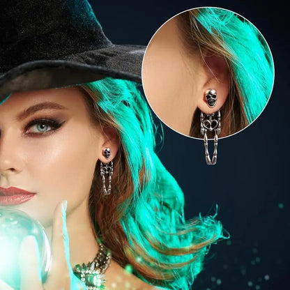 Halloween Earrings Skeleton for Women, Spooky Skull Ideal for Trick or Treat Night Halloween Party Cosplay