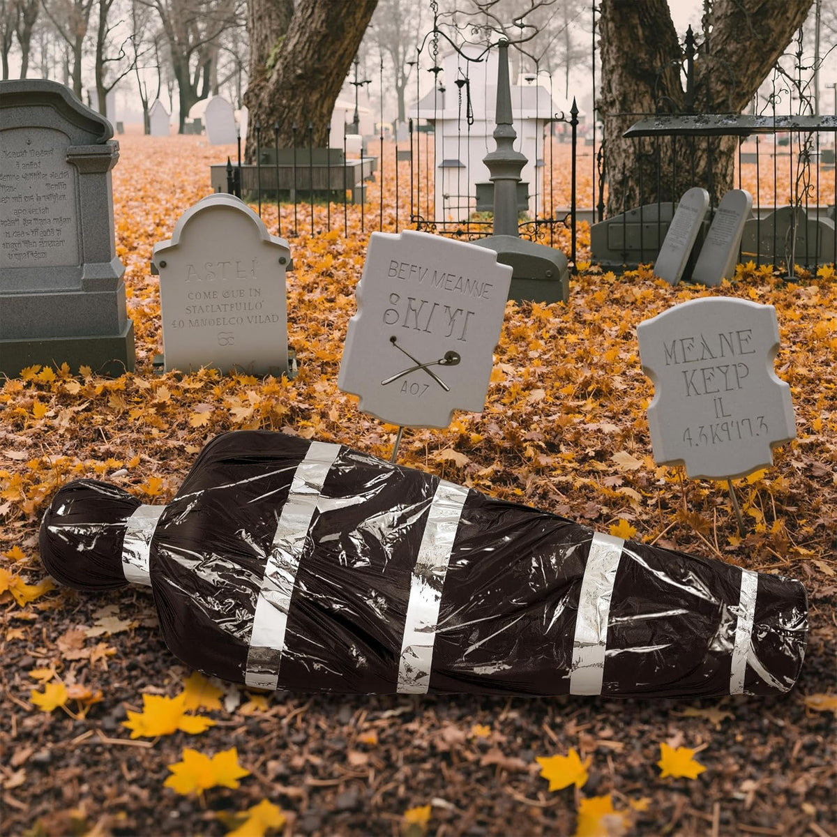 5Ft Hanging Corpse Dead Victim Props Scary Inflatable Halloween Decorations Outdoor, Creepy Body Haunted House Decor Props for Indoor Lawn Yard Party Garden