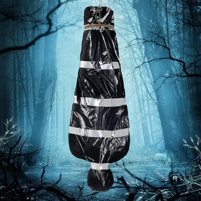 5Ft Hanging Corpse Dead Victim Props Scary Inflatable Halloween Decorations Outdoor, Creepy Body Haunted House Decor Props for Indoor Lawn Yard Party Garden