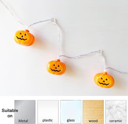 Halloween Pumpkin String Lights,20Ft 40 LED, Remote Control,8 Modes