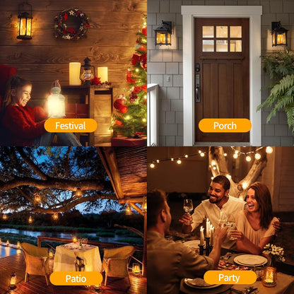 LED Flame Light Bulbs, Flickering Light Bulbs 4 Modes with Gravity Sensor, E26 Base Fire Light Bulb for Halloween, Christmas,Porch, Patio, Party, Indoor Outdoor Decor
