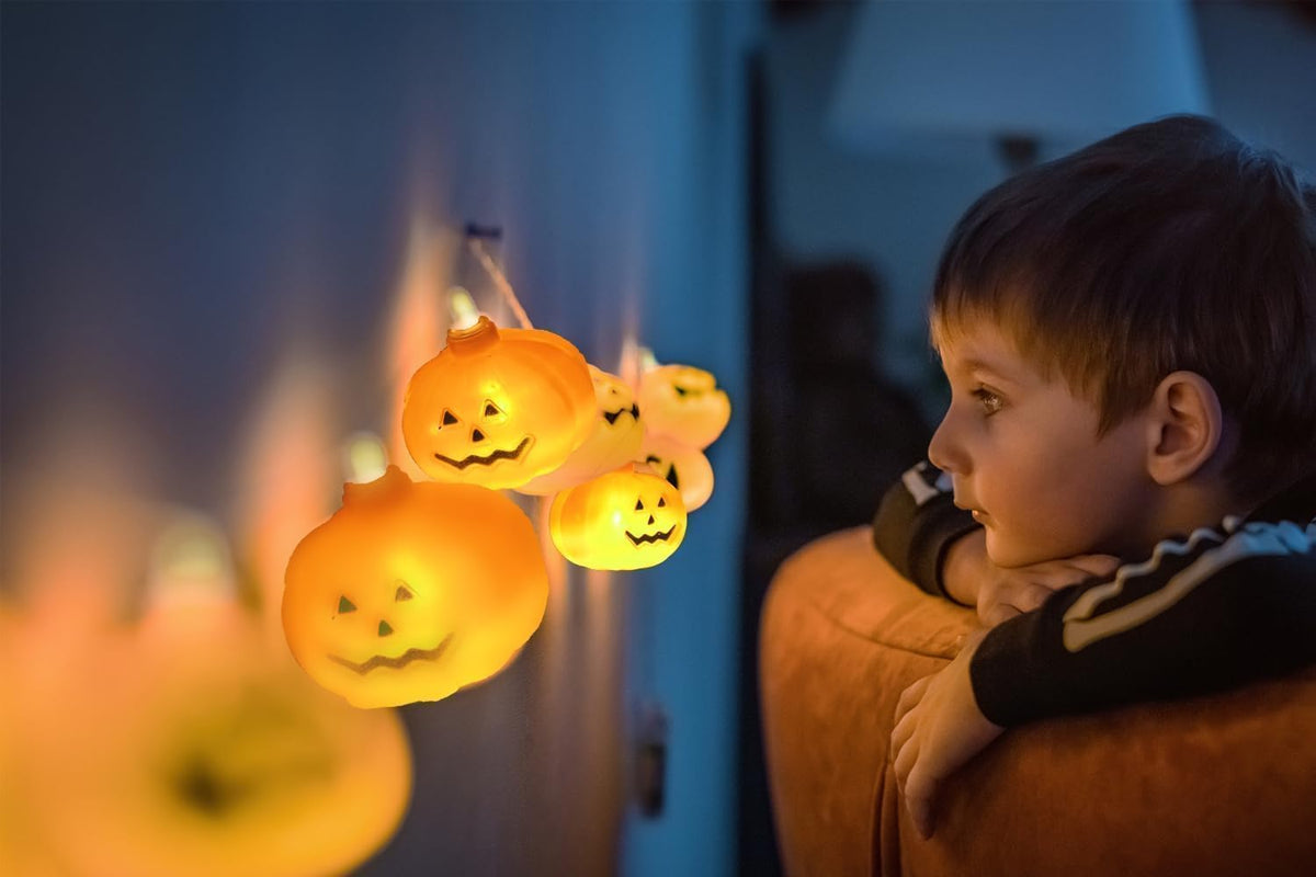 Halloween Pumpkin String Lights,20Ft 40 LED, Remote Control,8 Modes