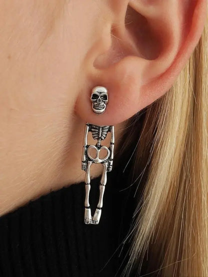 Halloween Earrings Skeleton for Women, Spooky Skull Ideal for Trick or Treat Night Halloween Party Cosplay