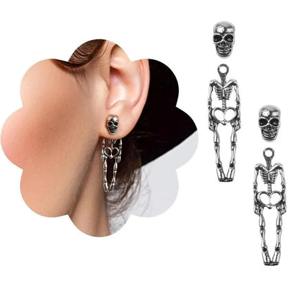 Halloween Earrings Skeleton for Women, Spooky Skull Ideal for Trick or Treat Night Halloween Party Cosplay