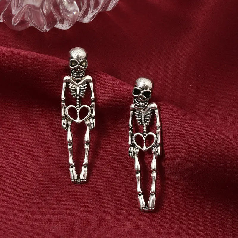 Halloween Earrings Skeleton for Women, Spooky Skull Ideal for Trick or Treat Night Halloween Party Cosplay
