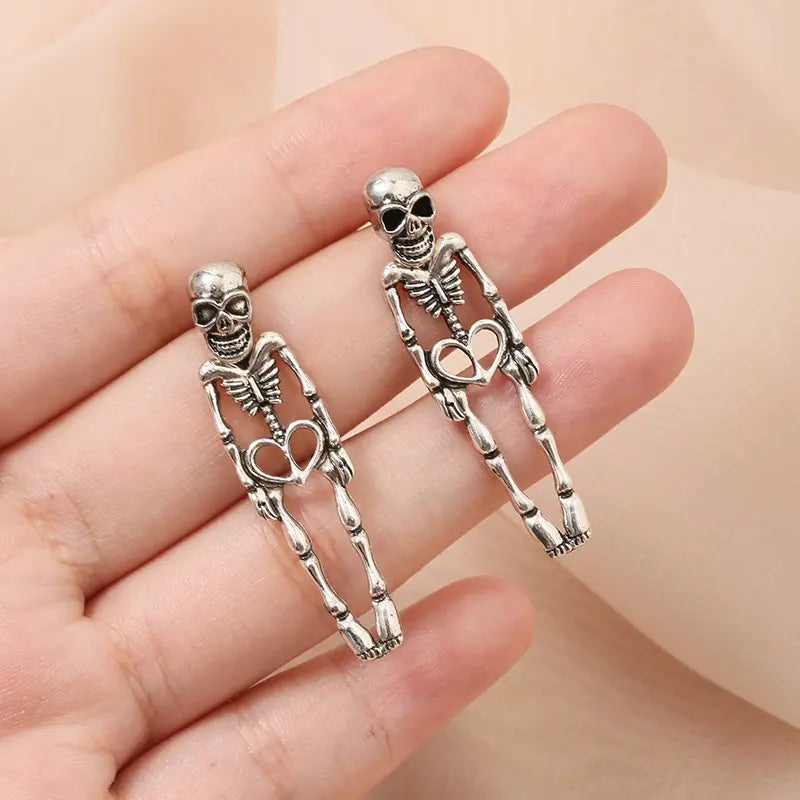 Halloween Earrings Skeleton for Women, Spooky Skull Ideal for Trick or Treat Night Halloween Party Cosplay